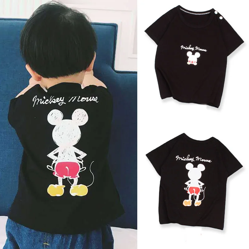 

Disney Children's Clothing Mickey Mouse Summer Baby T-shirt Mickey Minnie Casual Wear Baby Cartoon Clothes