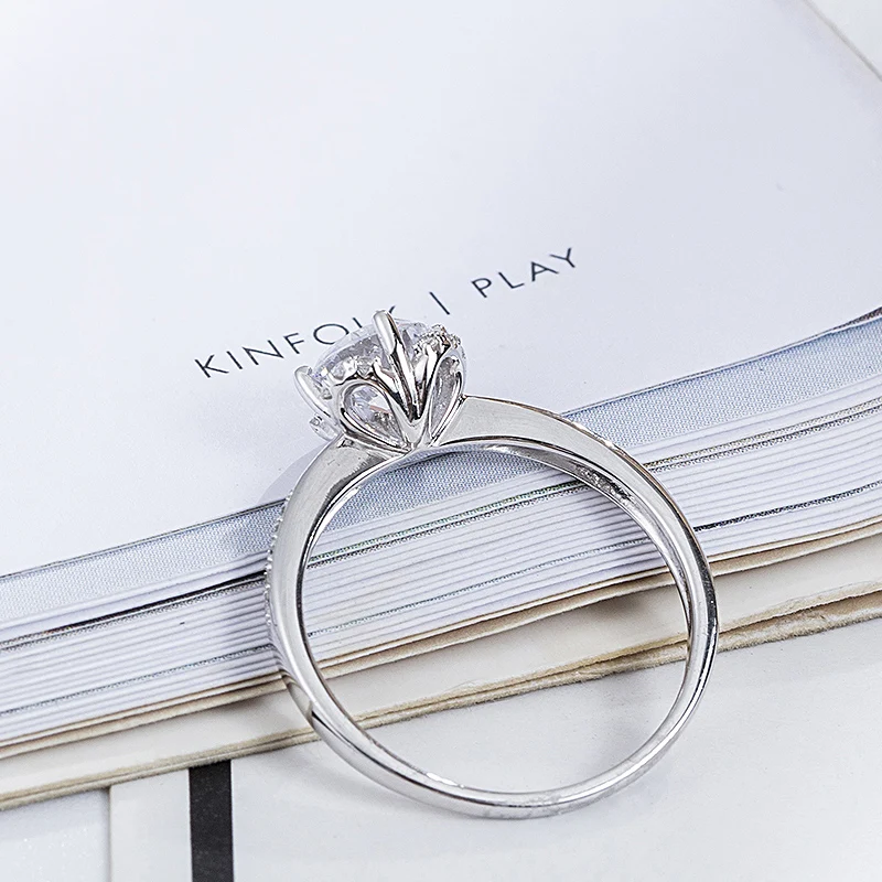 Новое кольцо из циркония с четырьмя зубцами простое и стильное | Украшения