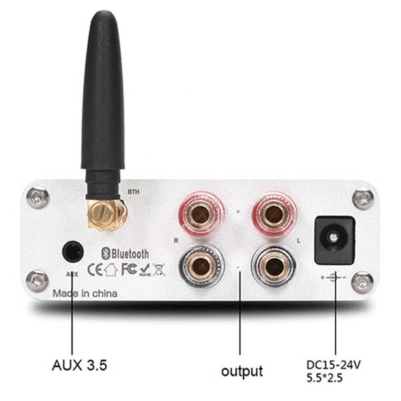 

Bluetooth-compatible 5.0 TPA3116D2 Power Amplifier Finished Board TPA3116 Amp with Treble Bass I4-005-6 50W x 2