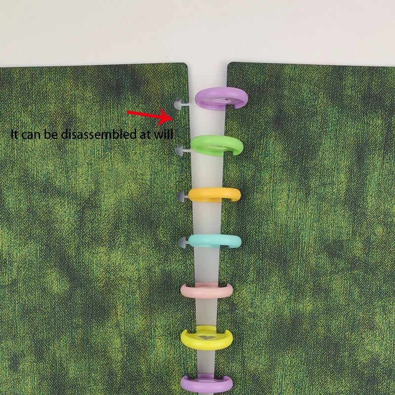 Mushroom Hole A5 Notepad Loose-leaf Notebook Cover Binding Discs Elastic Strap It Can Be Disassembled At Will Supplies | Канцтовары для