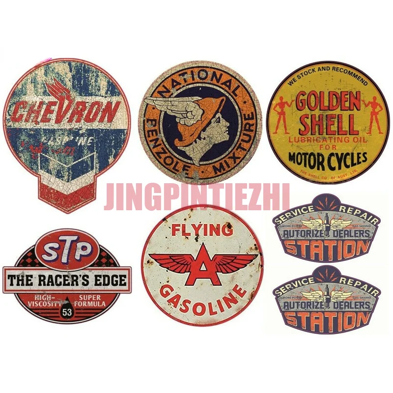 

Car Stickers Vinyl Motorcycle Decal Car Window Body Decorative Gasoline Vintage A STP USA Hot Rod Oil Retro Badge Brand