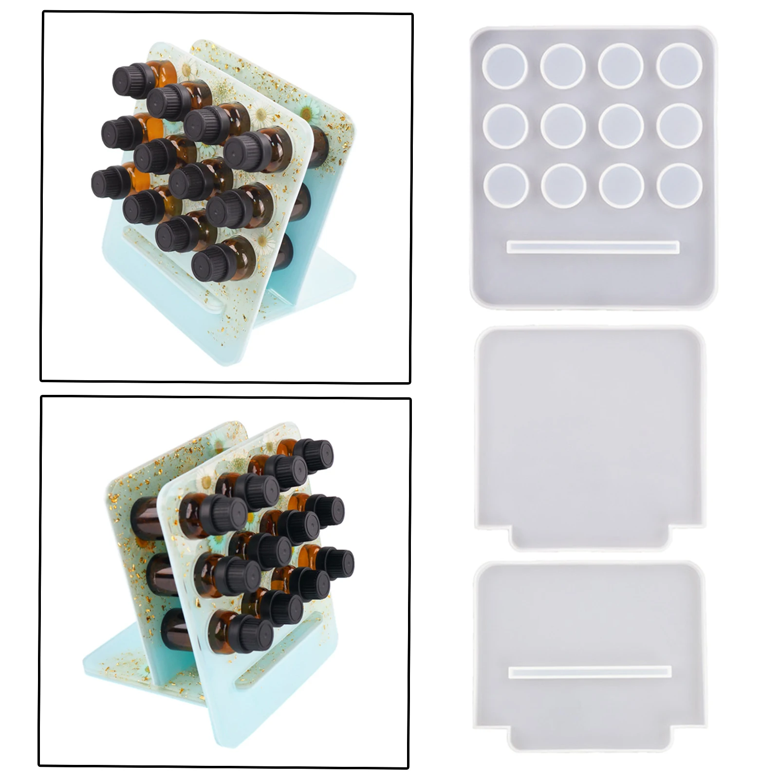 

DIY Epoxy Resin Mold Essential Oil Holder Organizer Mould Container Craft Clay Tool Kids