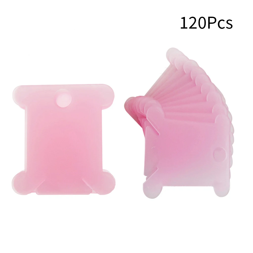 120PCs Cross Stitch Storage Holder Plastic Sewing Thread Winding Plate Board Card Embroidery Floss Craft Bobbin Organizer | Дом и сад