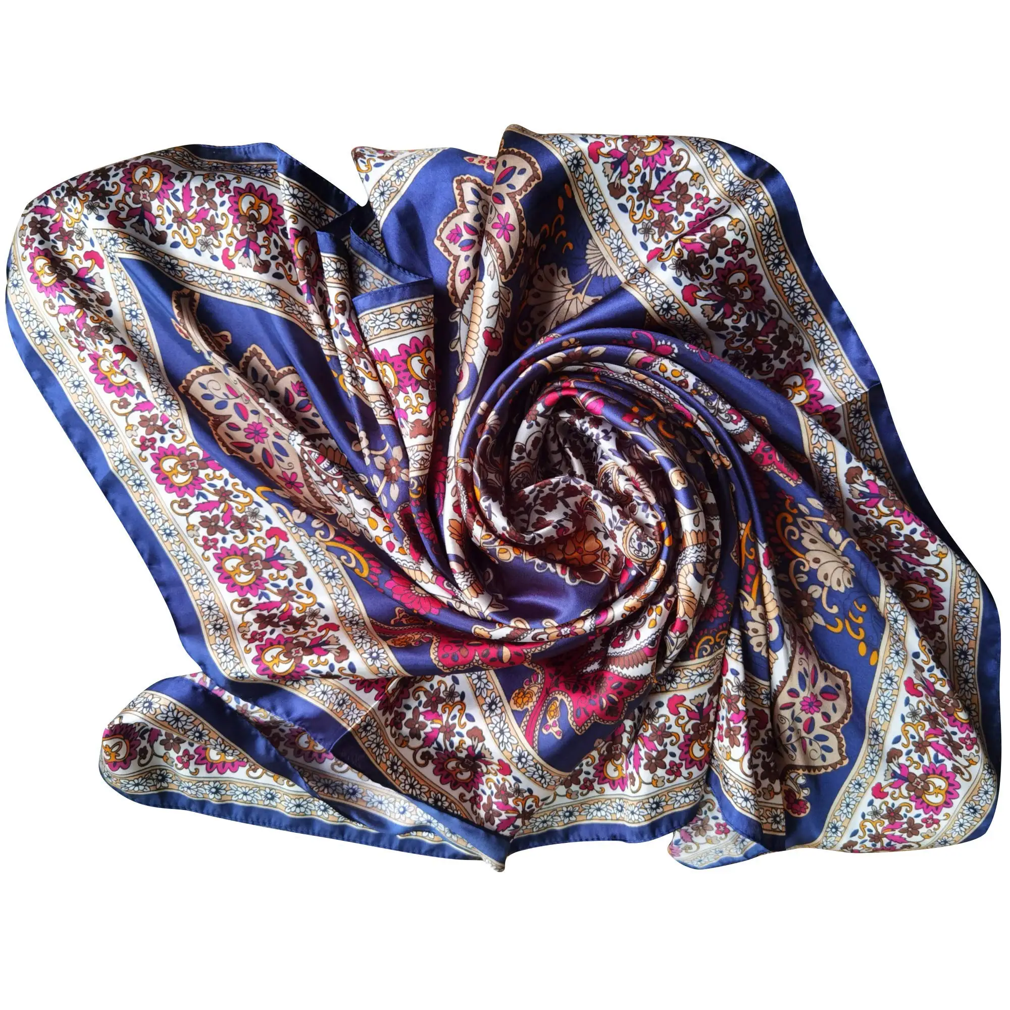 90cm*90cm Square Shawls Wraps Neck Scarves For Ladies Fashion Hijab Scarf Women Silk Satin Print Kerchief Head Scarfs Female |