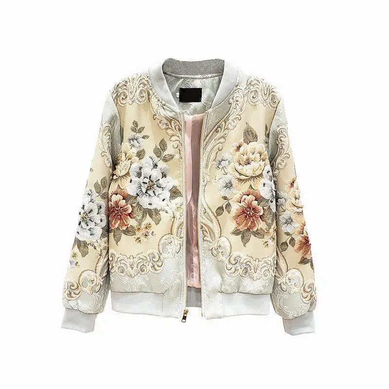 

Svoryxiu Designer Custom Made Autumn Winter Outwear Jackets Women's Vintage Gold Line Jacquard Beading luxury Tops Coat Jackets