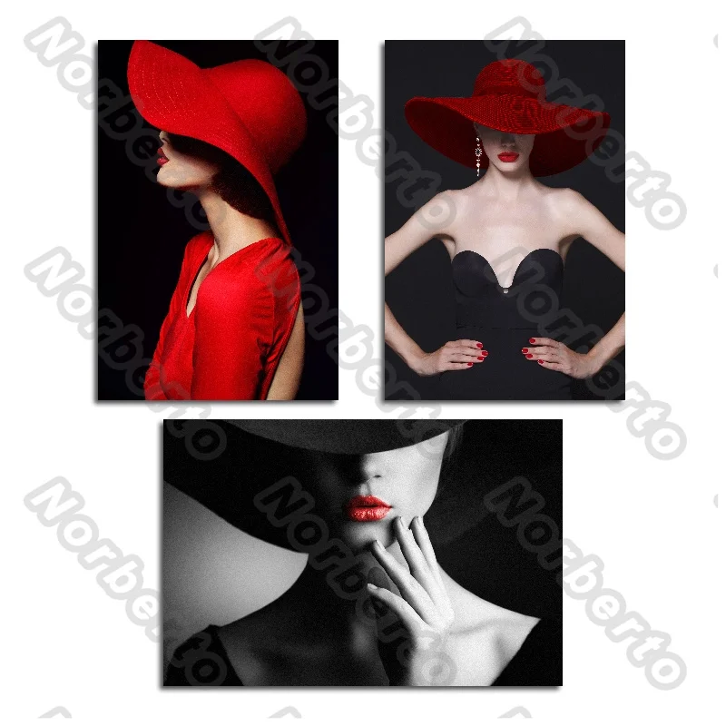 

European Fashion Poster Canvas Painting Vogue Woman Wall Poster Print Painting Picture for Living Room Bedroom Vintage Decoratio