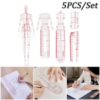 fashion cloth rendering illustration ruler sewing model drawing template model for female clothing design rulers