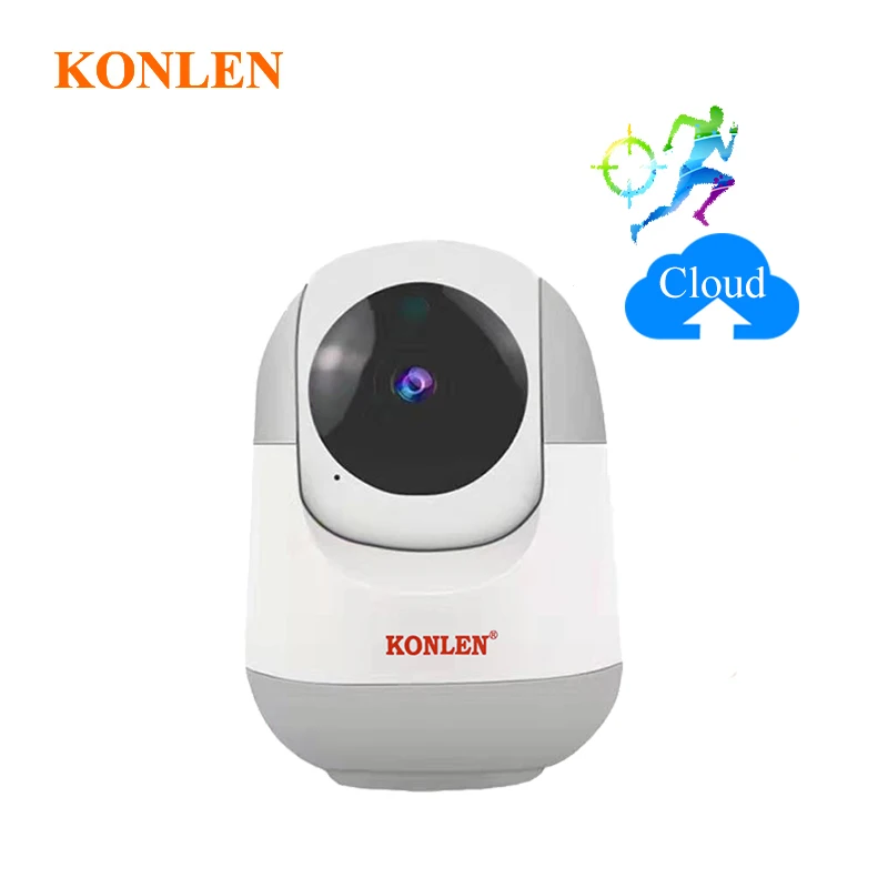 KONLEN, Wi-Fi, автоматическое отслеживание, мини облачная IP камера, 1080 P, инфракрасное обнаружение движения, для домашней безопасности, CCTV, наблюдения, слот для SD карты