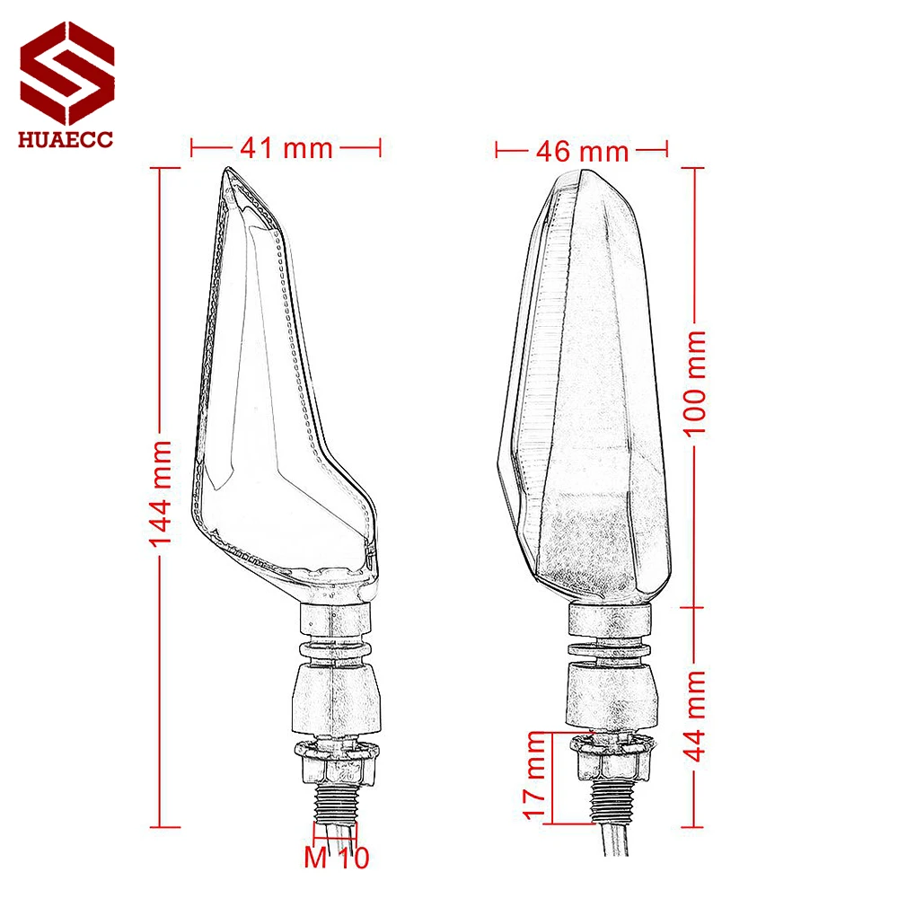 

1 Pair LED Motorcycle Turn Signal Lamp Universal DC 12V Motorbike Indicator Light Amber Blinker Lamp Bulb