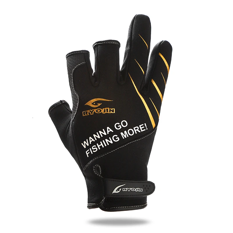 Autumn Winter Men Women Fishing Glove Windbreak Warm Outdoor Three Finger Cut Gloves | Спорт и развлечения