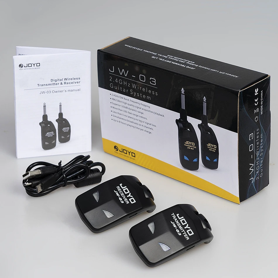 joyo jw 03 digitale drahtlose sender empfänger tragbare 24g elektrische gitarre empfänger für gitarre verstärker teile zubeh
