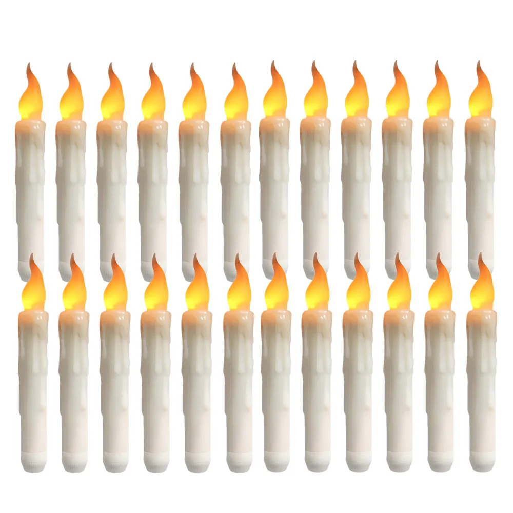 

LED Taper Candles Real Wax Battery Operated Flameless Lights Décor