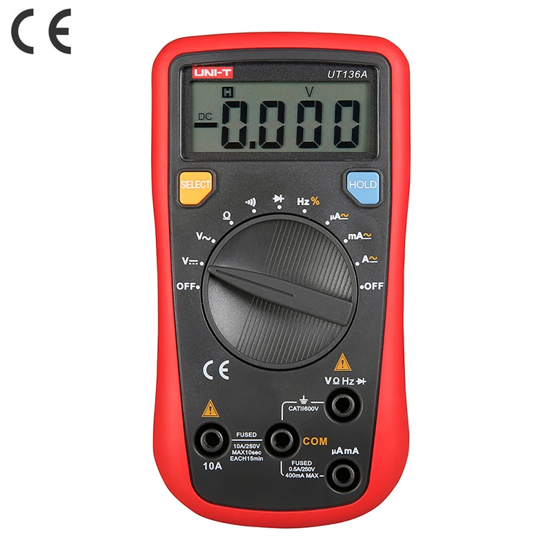 Цифровой мультиметр с автоматическим диапазоном|digital multimeter|multimetro lcruni-t ut136a |