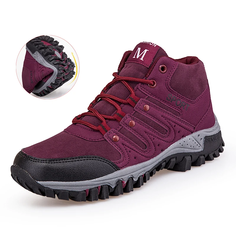Уличные противоскользящие зимние ботинки для мужчин и женщин Водонепроницаемая