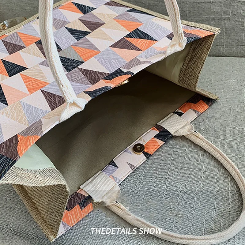 

Fashion Women's Large Capacity Shoulder Travel Handbag Trendy Casual Shopping Stitching Tote Bag