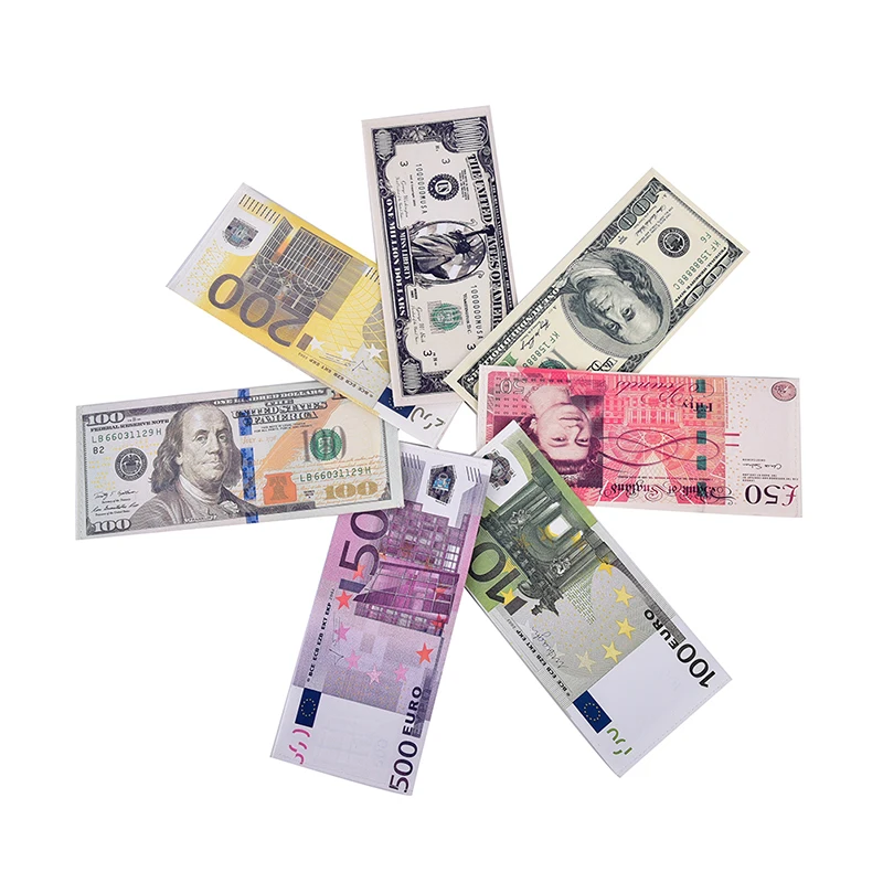 1 шт унисекс валюта записки узор Фунт Доллар США Евро Портмоне | Багаж и сумки