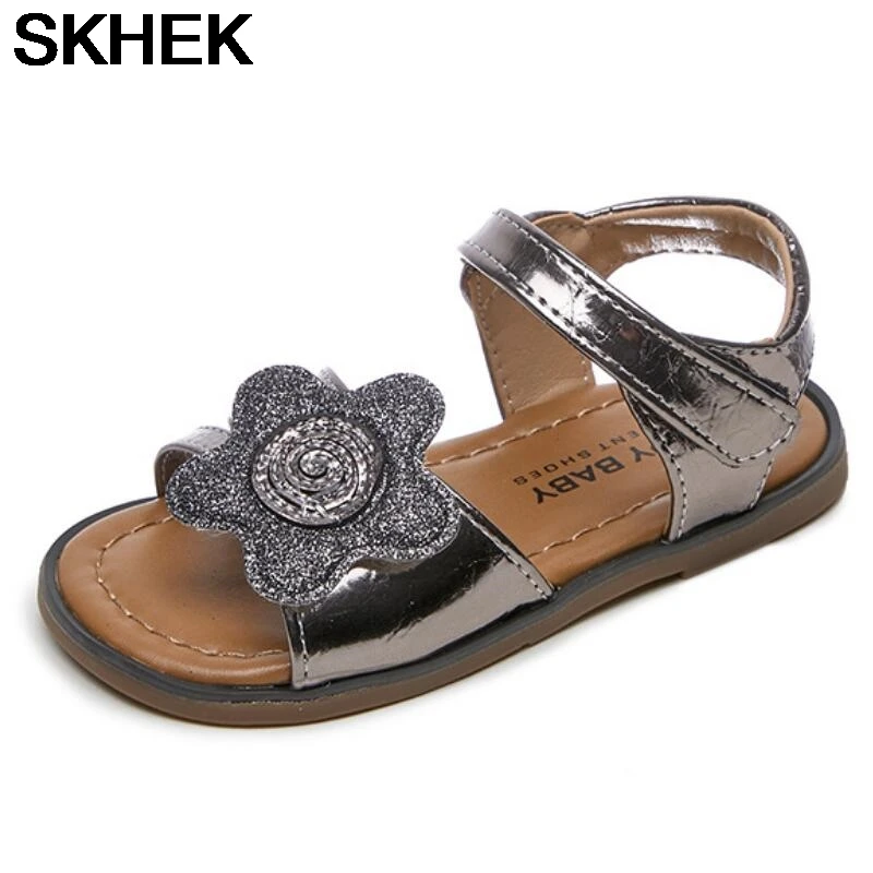 

SKHEK Kid Sandals Casual Non-slip Soft Toddler Baby Shoes Summer Little Children's Girls Princess Open Toe Beach Sandals