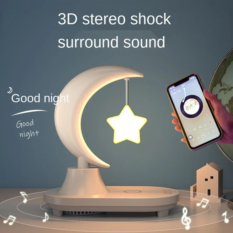 

Led Bluetooth Speaker Colorful Net Red Atmosphere Night Light Usb Intelligent Creative Gift Bedside Wireless Charging Desk Lamp