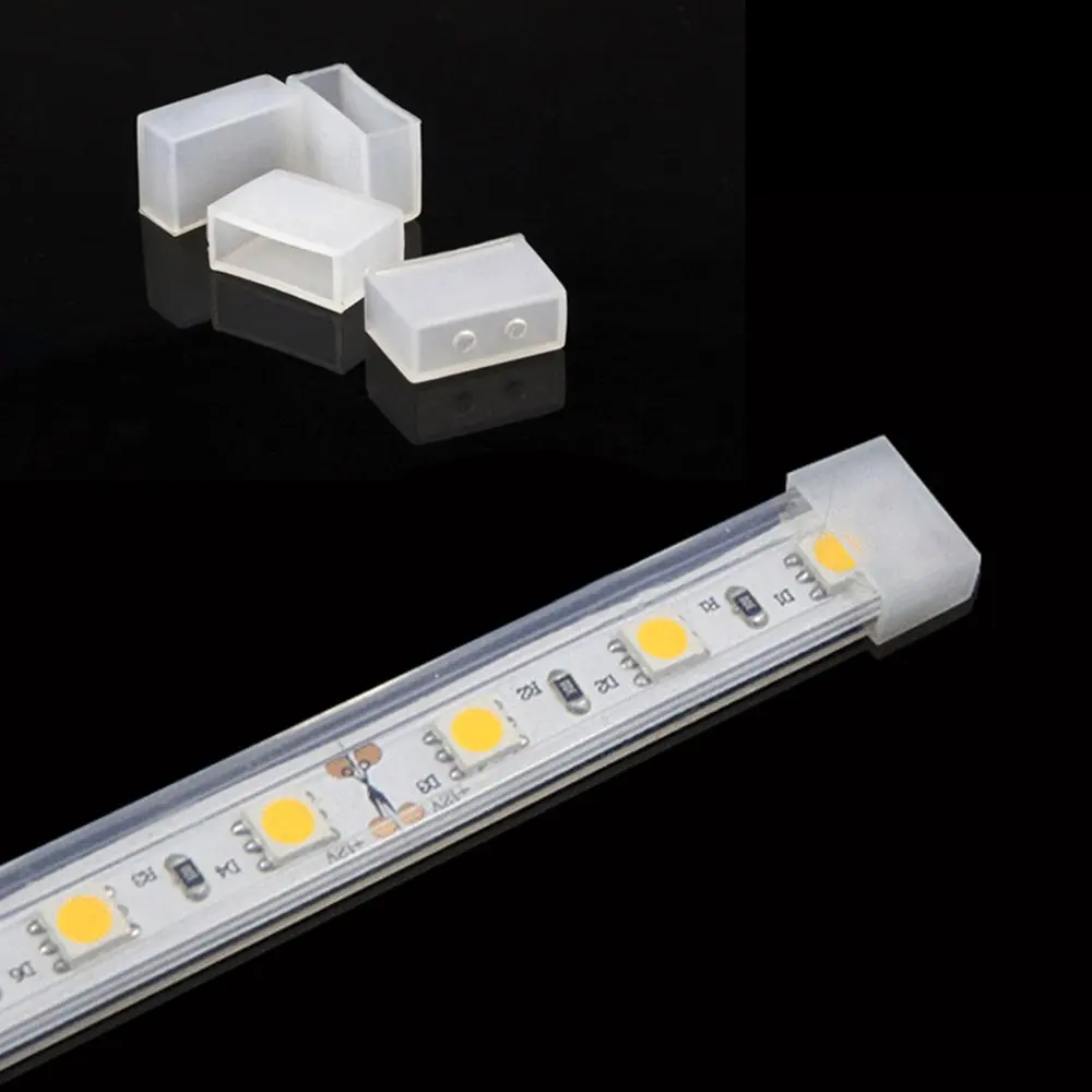 50 шт./лот 10 мм силиконовая SMD 5050 водонепроницаемая светодиодная трубка световая