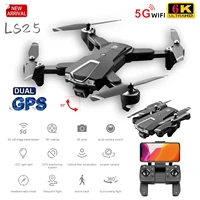 new ls 25 drone 6k hd 5g wifi gps dual camera drone height hold headless mode professional real time transmission rc quadcopter