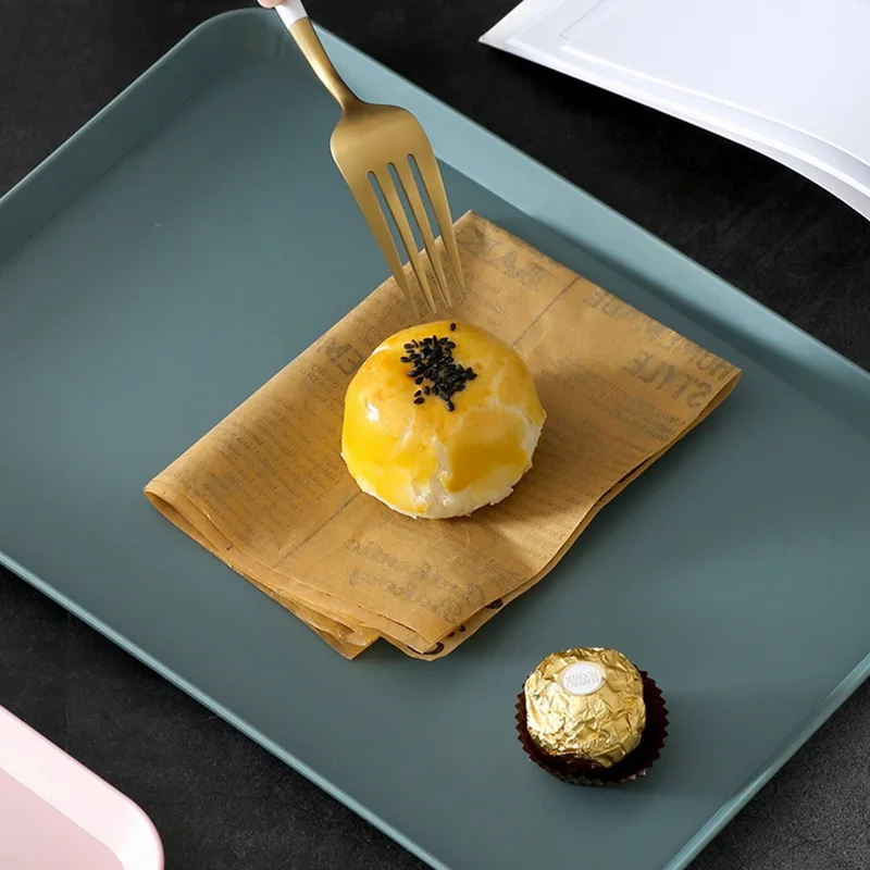 Скандинавский креативный Многофункциональный прямоугольный пластиковый поднос