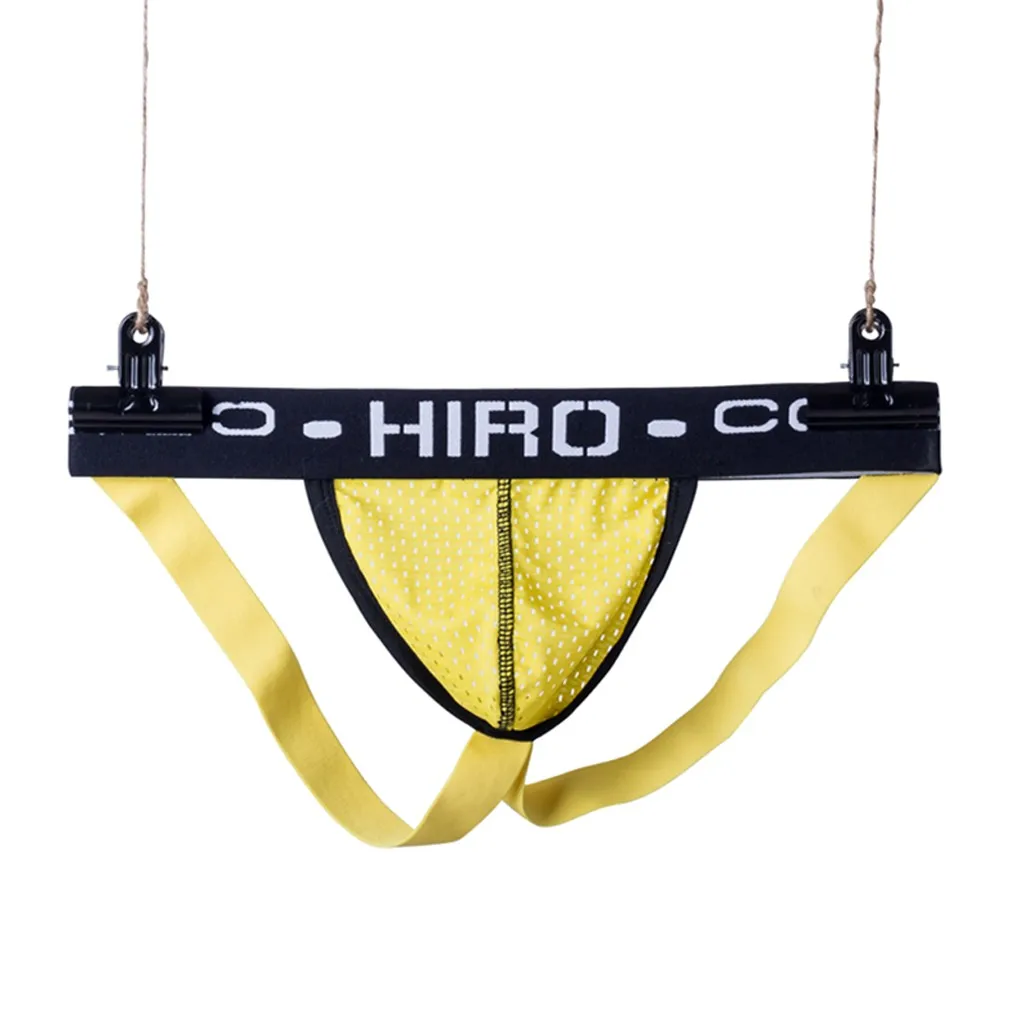 Сетчатые мужские трусы джоки сексуальное нижнее белье для геев стринги