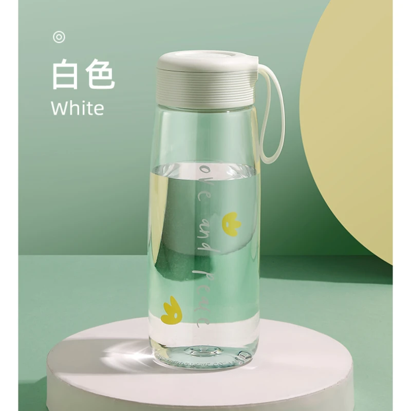 

1pcs Female Summer Lovely Students Will Carry A Large Capacity Cup Cover Drop Resistant Simple Plastic Cup