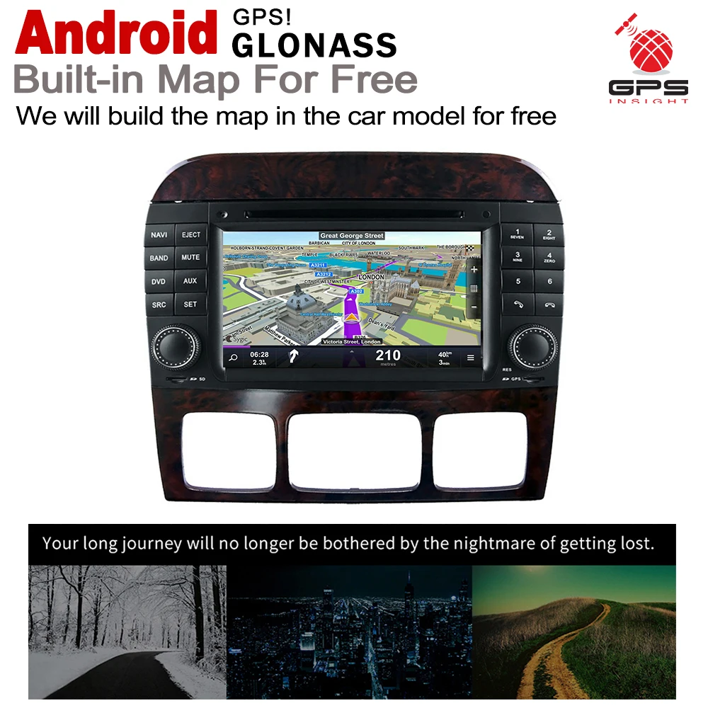 Автомобильный мультимедийный плеер 2 Din для Mercedes Benz CL Class W215 1996 ~ 2006 NTG Android радио