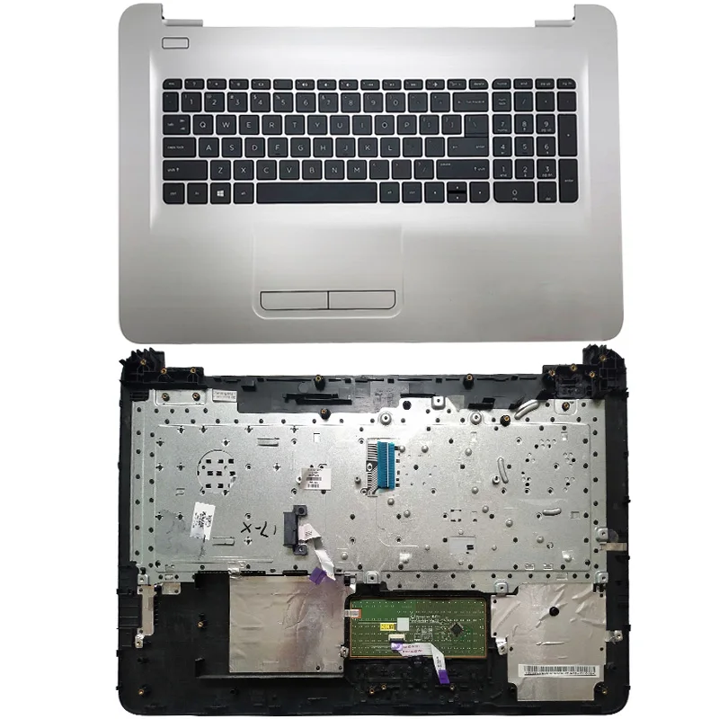 Barato Cubierta Superior Para Portátil HP 17-X 17T-X 17Z-Y 17Z-Y 17-ay, Novedad, 17,3 Pulgadas, Con Reposamanos, Teclado Retroiluminado De EE. UU., Touc Hp Ad 856699-001, Color Plateado