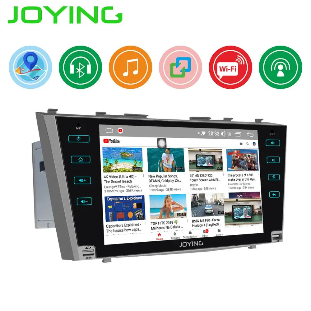 JOYING Android 8,1 2 din автомагнитола Стерео gps " HD экран Авторадио для Toyota Camry Aurion 2006-2011 без слота для dvd-плеера