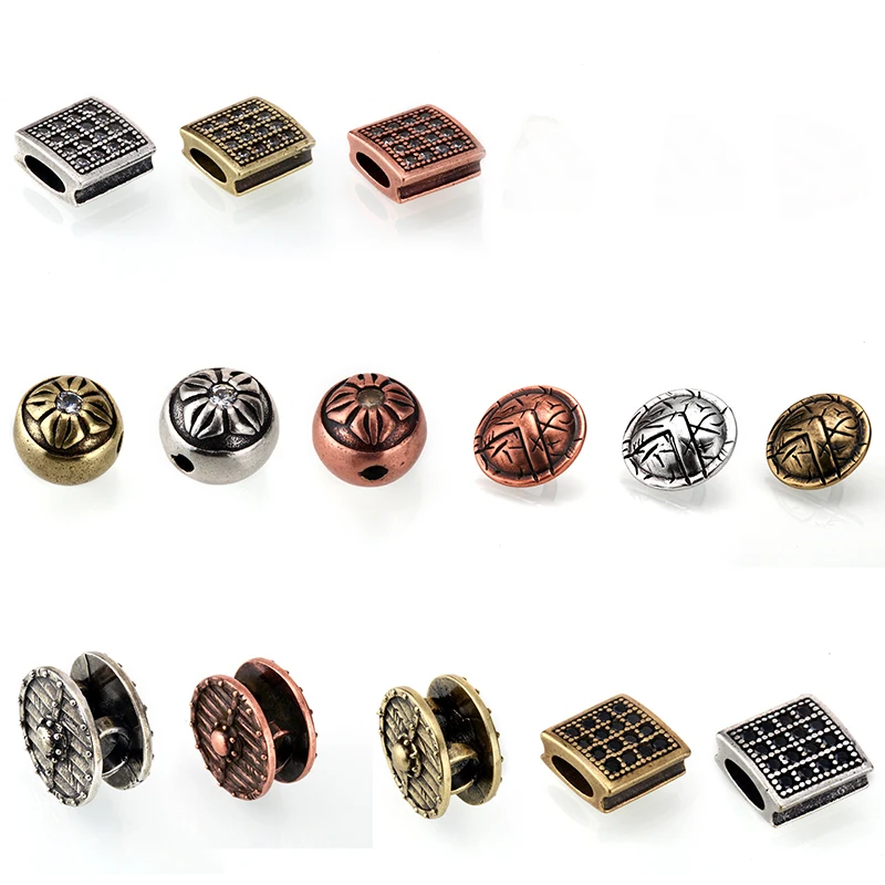 Металлические разделительные бусины разделители позолоченные/стальные цветные