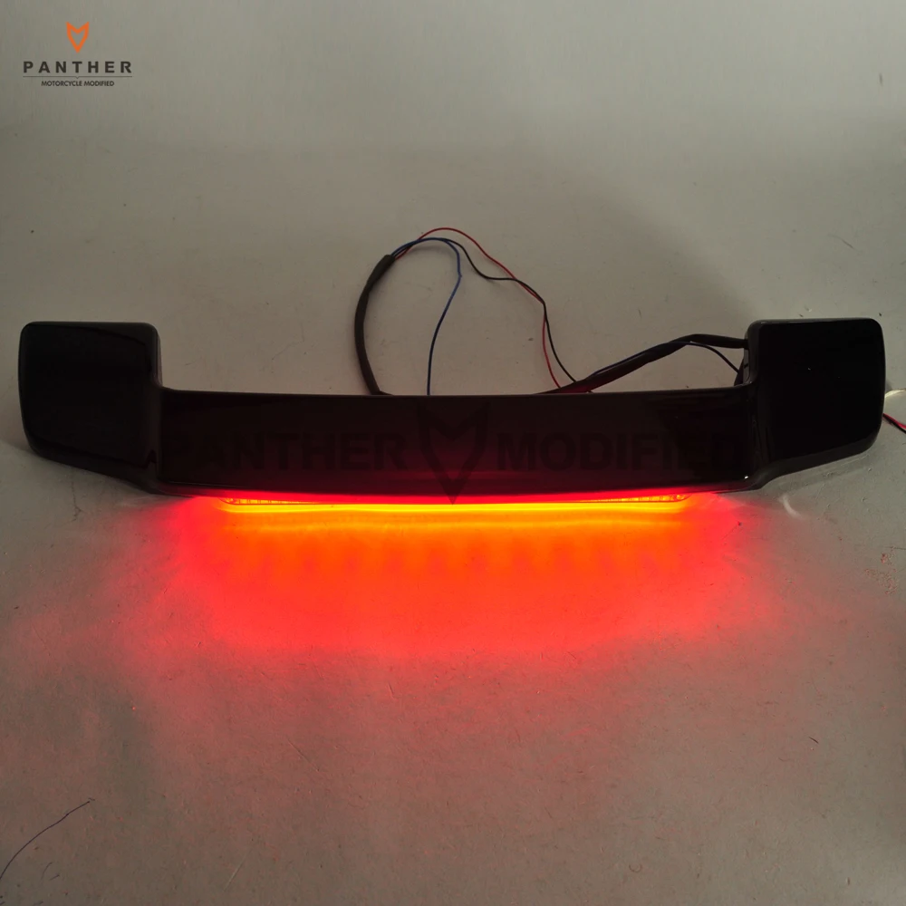 

Red LED Tail Light Spoiler Motorcycle Rear Light case for Harley Touring Electra Glide Chopped King Tour Pak