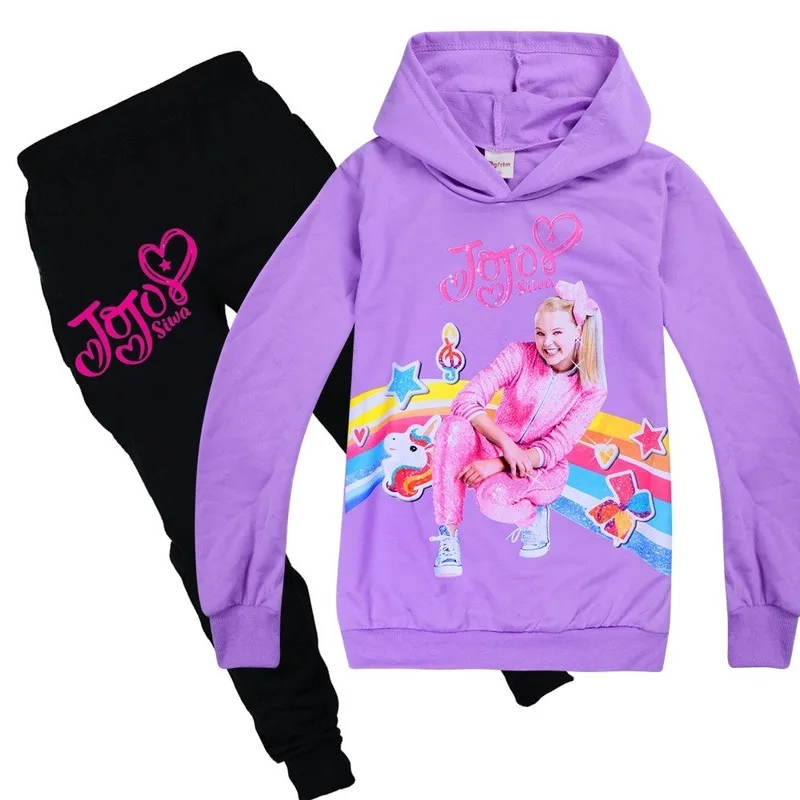 Детские jojo siwa одежда балахон осень jo комплекты одежды для девочек новые детские