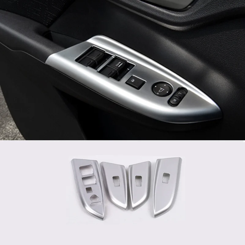 

ABS Matte Accessories Car Door Window glass Lift Control Switch Panel cover trim car styling For Honda FIT JAZZ 2014 - 2018 LHD