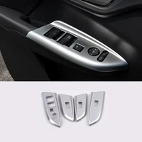 abs matte accessories car door window glass lift control switch panel cover trim car styling for honda fit jazz 2014 2018 lhd