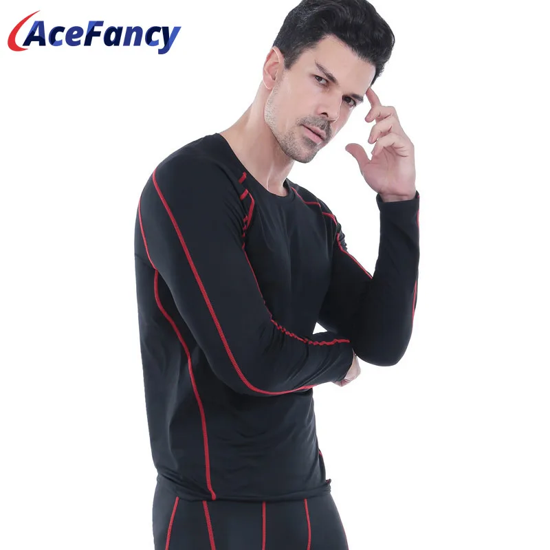 Мужская компрессионная рубашка Acefancy быстросохнущая Спортивная одежда для