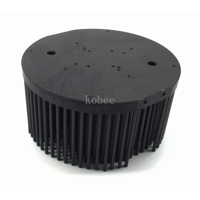 Круглый D140mm предварительно Просверленный led pin fin Радиатор, пригодный для Cob cxb3590 led чип теплоотвод diy Крытый