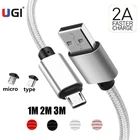 Кабель UGI USB Type-C, Micro USB мобильный телефон, нейлоновая оплетка, для быстрой зарядки и синхронизации данных, для Samsung Oneplus Pixel