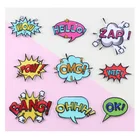 5 шт., самоклеящиеся нашивки с вышивкой и надписью на английском языке