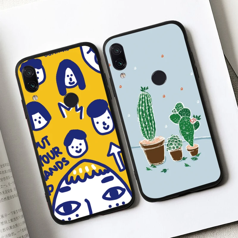 Black cases for Vivo V7/Y75 V7Plus/Y79 V9/Y85/Y89 soft coque V11/V11Pro V15 Pro Z5X Y11 V17 U3 Y5S caracasa case cute Graffiti | Мобильные