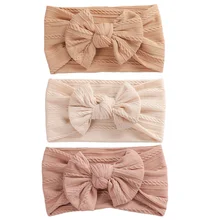 3Pcs/Lot Cable Knit Baby Headbands For Children Elastic Baby Girl Turban Kids Hair Bands Newborn Headwrap Baby Hair Accessories