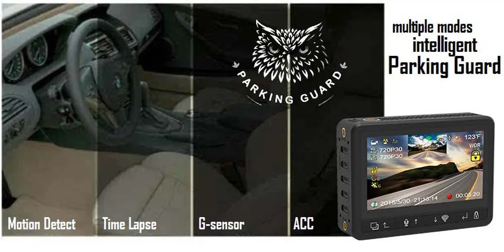 Conkim Двойной объектив автомобиля тире Камера K2S gps+ WI-FI DVR спереди 1080P FHD+ сзади Камера 1080P FHD помощь при парковке режимов БД данных мониторинга