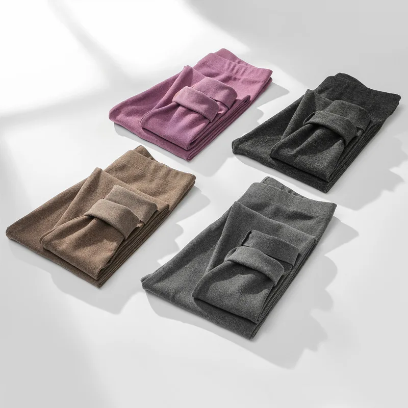 Женские леггинсы премиум класса с подкладкой из чесаного хлопка мягкие теплые