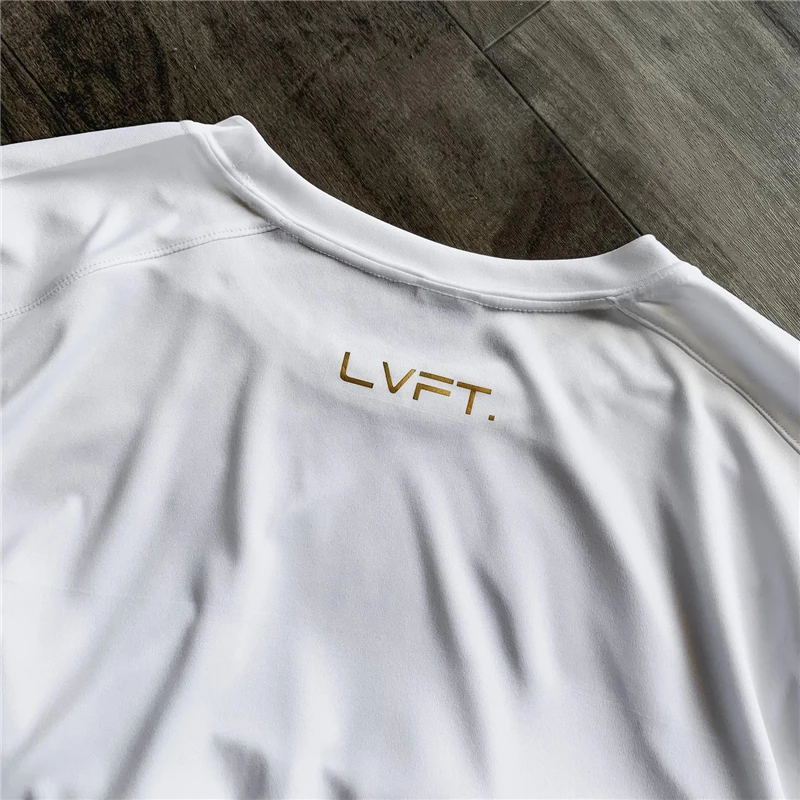 2020 Фитнес Тренажерный зал рубашка Для мужчин быстросохнущая Fit бег футболка с