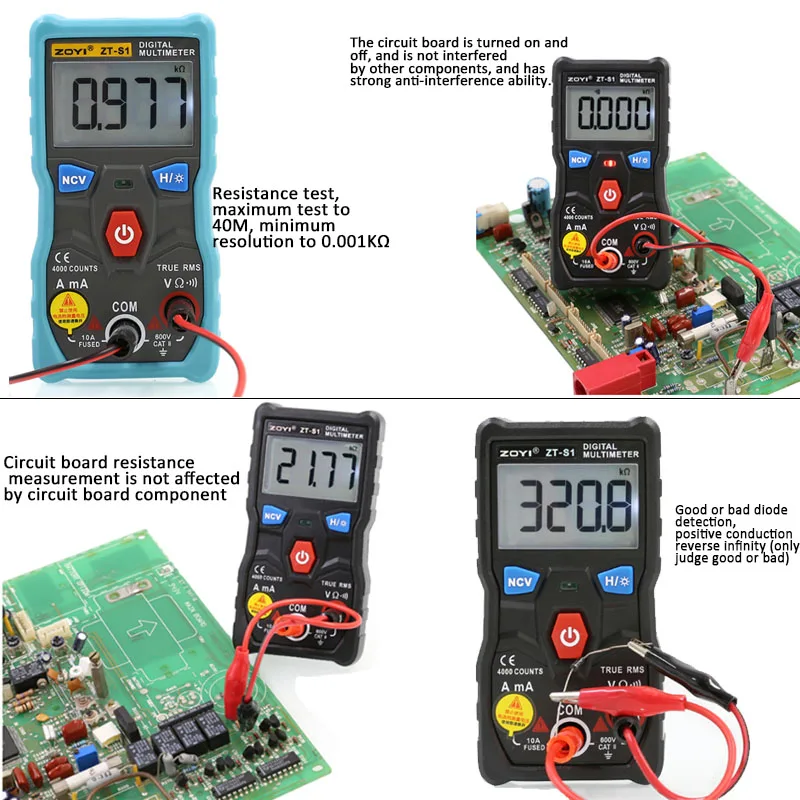  Цифровой мультиметр S1 с ЖК дисплеем тестер автоматический подсветкой