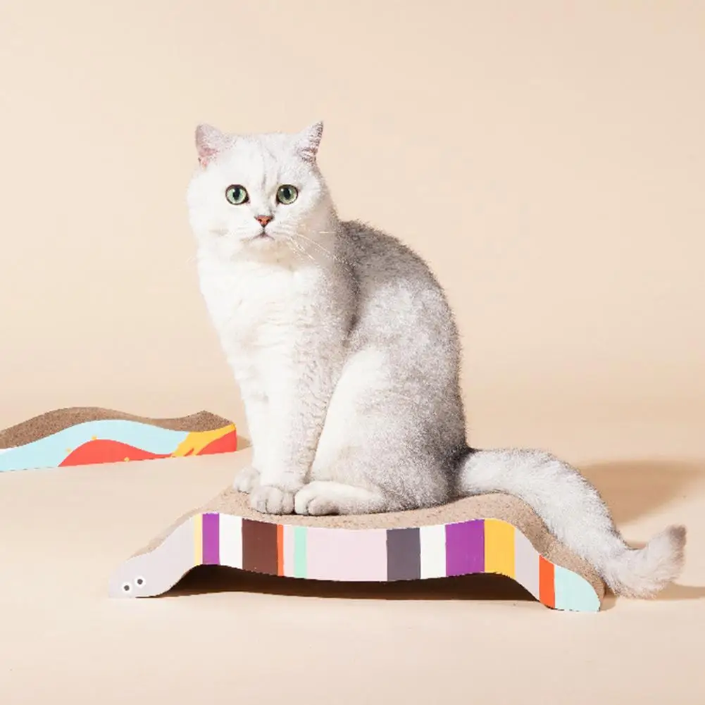 

Cat Scratching Board Toy Wooden Cat Grinding Paws Corrugated Paper Cat Supplies Wear-resistant Scratcher Pet Toys Accessories