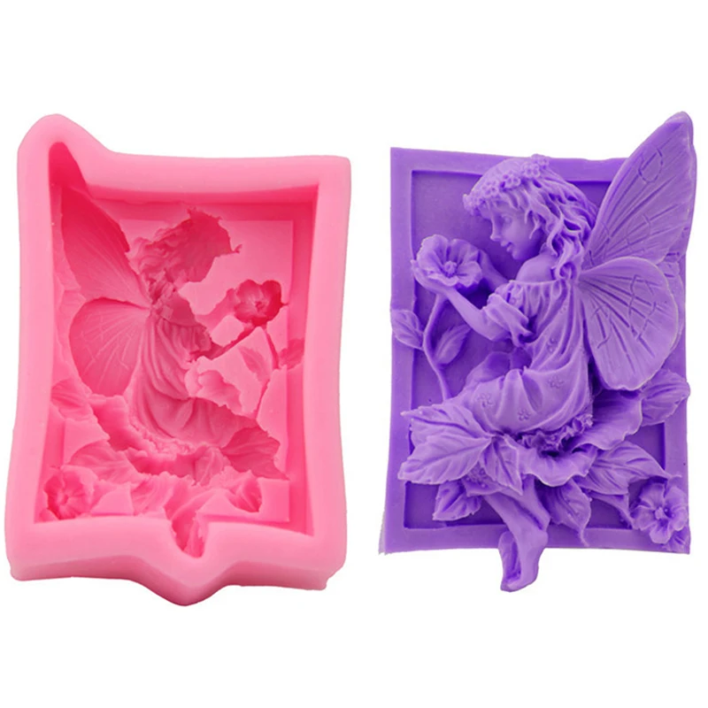 Силиконовая форма для мыла ангельская девушка изготовления помадки силиконовая