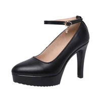 small plus size 32 43 ankle buckle platform pumps women wedding shoes 2022 spring fall elegant high heels shoes office