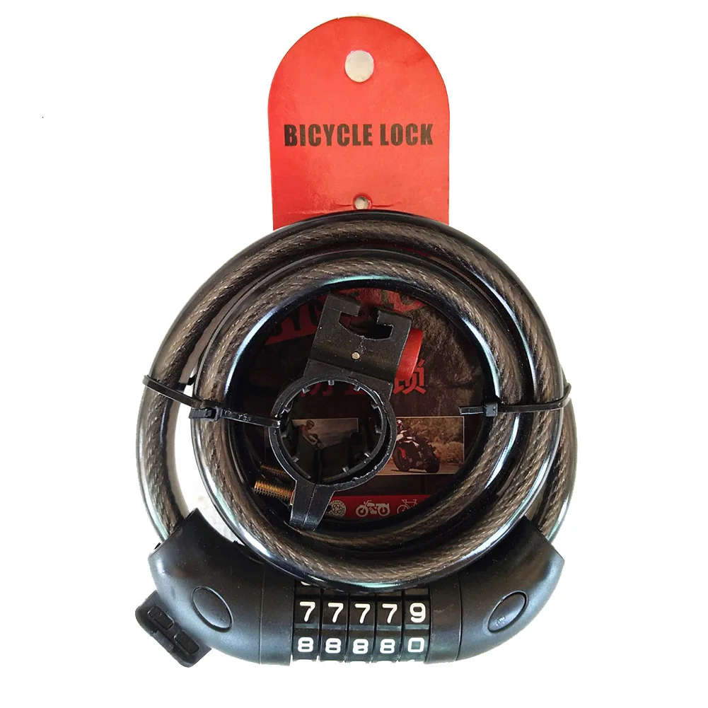 Новый велосипед замок кабель Противоугонные пароли кабельный с 5 значной