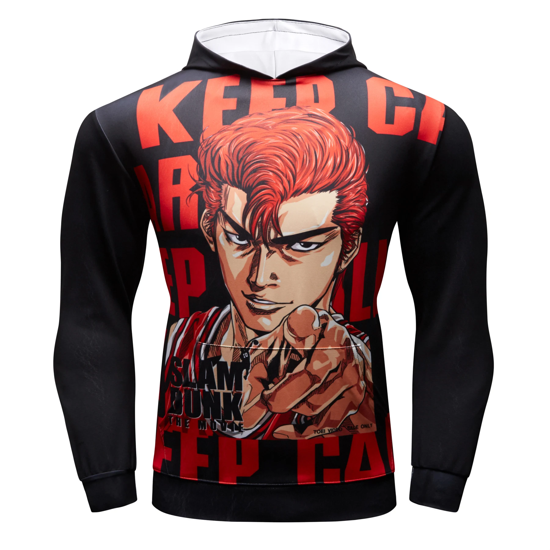 Мужской пуловер с 3D-принтом капюшоном | Мужская одежда